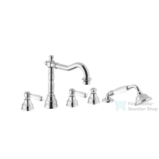 Bugnatese REVIVAL UNI Peremre szerelt, 5 üléses kádcsaptelep, króm színben 480U csaptelep