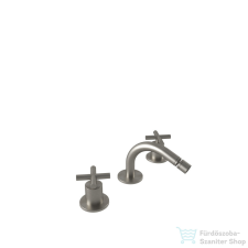 Bugnatese RODOS 3 üléses bidet csaptelep click-clack leeresztővel,szálcsiszolt nikkel 7325SCNS csaptelep