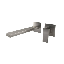 Bugnatese Tetris fal alatti mosdócsaptelep 21 cm kifolyóval, szálcsiszolt nikkel 9165NS csaptelep