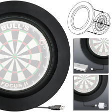  Bull&#039;s Licht darts tábla világítás és falvédő fekete darts kellék