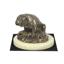  Bulldog II - kutyaszobor, kutyasziluett figura, trófea egy Art-Dog kutyakiállításra játékfigura