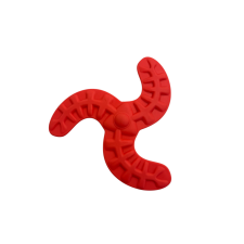  Bumeráng alakú rágójáték kutyáknak – strapabíró, fogápoló gumijáték piros játék kutyáknak