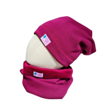  Bundás téli sapka, bordó babasapka, sál
