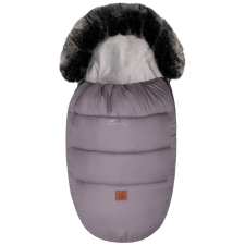 Bundazsák Fluffy - szürke babakabát, overál, bundazsák