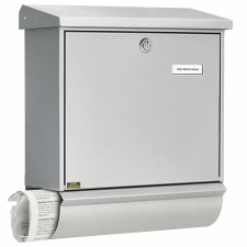 BURG WACHTER ComfortSet 91300 SI nagyméretű kerítésen kívüli postaláda újságtartóval postaláda