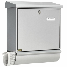 BURG WACHTER ComfortSet 91300 SI nagyméretű kerítésen kívüli postaláda újságtartóval postaláda