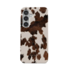 Burga Celestial Samsung Galaxy S24 Hátlapvédő telefon tok - Barna/Fehér Tehén mintás (UN_07_S24_TH)