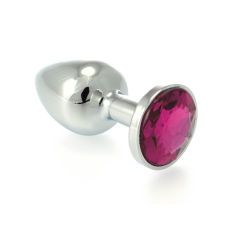 Butt Plug Small Metal With Crystal Red szexjáték