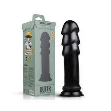 BUTTR Madbull Muzzl - tapadótalpas dildó (fekete) műpénisz, dildó