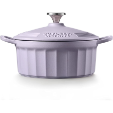 Buydeem CP521 Zománcozott öntöttvas holland sütő edény 2.9L Lila edény