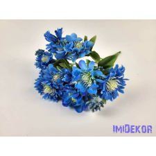  Búzavirág 5 ágú selyem csokor 28 cm - Kék dekorációs kellék