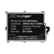  BV-4NW Akkumulátor 2000 mAh mobiltelefon akkumulátor