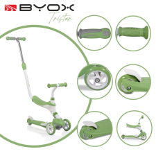 Byox Tristar 3 kerekű 3in1 roller - Zöld roller