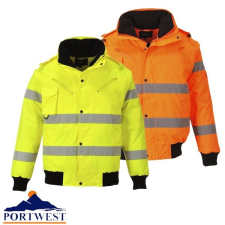 C467 - Hi-Vis 3 az 1-ben bomber kabát láthatósági ruházat