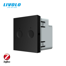  C715WZB LIVOLO ZigBee okos redőnykapcsoló érintőpanel, 250V, 5A, fekete okos kiegészítő