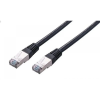 C-Tech UTP CAT5E Összekötő Fekete 25cm CB-PP5F-025BK