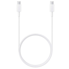 C típusú adat- és töltőkábel, 3 A, 1 méter, Flippy, fehér kábel és adapter