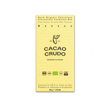 Cacao Crudo Raw Étcsokoládé banánnal, 50 g *IT-BIO-006 tanúsítvány csokoládé és édesség