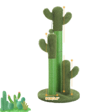  Cactus Cat karcolóoszlop, 83 cm magas, interaktív játékkal, AMT0066GN-XL, XL macskabútor