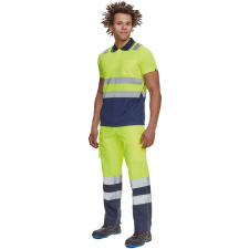  CADIZ HV galléros póló sárga/navy 4XL láthatósági ruházat