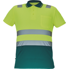  CADIZ HV galléros póló sárga/zöld 4XL láthatósági ruházat