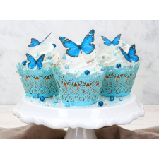 Cake Masters Cake-Masters tortadísz, pillangó, kék, ostyapapír, 29 db sütés és főzés