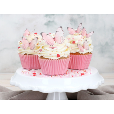  Cake-Masters tortadísz, pillangó, rózsaszín, ostyapapír, 29 db sütés és főzés