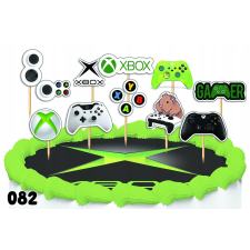 CAKE TOPPERS díszítő készlet - XBOX CONSOLA 10db. party kellék