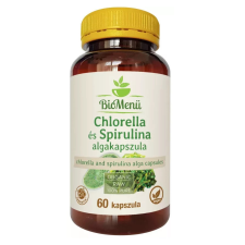 Caleido IT-Outsource Kft. BIO Chlorella és spirulina alga kapszula 60db BioMenü vitamin és táplálékkiegészítő
