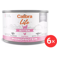 Calibra Cat Life csirkés konzerv kiscicáknak, 6 × 200 g macskaeledel