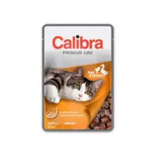 Calibra Cat Premium tasakos eledel felnőtt macskáknak, kacsa és csirke 100 g macskaeledel