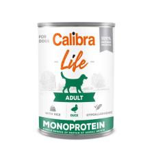  Calibra Dog Life Adult duck with rice konzerv 400g kutyaeledel