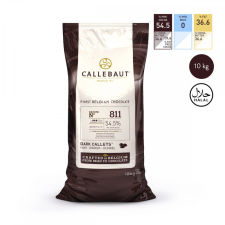 Callebaut Étcsokoládé pasztillák 811&#039; Callebaut, 54.5% - 10 kg, zsák csokoládé és édesség