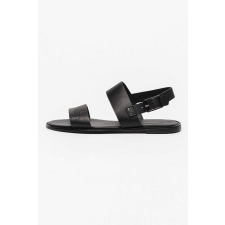 Calvin Klein , Bőrszandál logós részlettel, Fekete, 39 női szandál