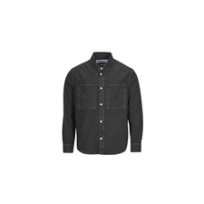 Calvin Klein Jeans Dzsekik CANVAS RELAXED LINEAR SHIRT Fekete EU XL férfi kabát, dzseki