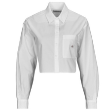 Calvin Klein Jeans Ingek / Blúzok WOVEN LABEL CROPPED SHIRT Fehér EU S blúz