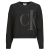 Calvin Klein Jeans Pulóverek LONG SLEEVE SMOOTH COTTON Fekete EU M