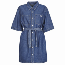 Calvin Klein Jeans Rövid ruhák LINEN BOXY BELTED SHIRT DRESS Tengerész EU L női ruha