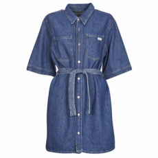 Calvin Klein Jeans Rövid ruhák LINEN BOXY BELTED SHIRT DRESS Tengerész EU XL