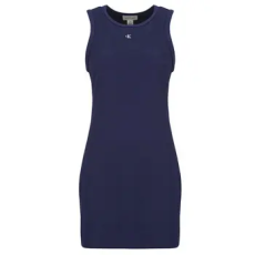 Calvin Klein Jeans Rövid ruhák SL TEXTURE WAFFLE RACER MINI DRE Tengerész EU S