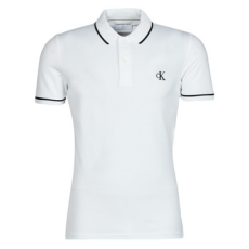 Calvin Klein Jeans Rövid ujjú galléros pólók TIPPING SLIM POLO Fehér EU XL