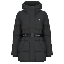 Calvin Klein Jeans Steppelt kabátok BELTED MIDWEIGHT PUFFER Fekete EU S női dzseki, kabát