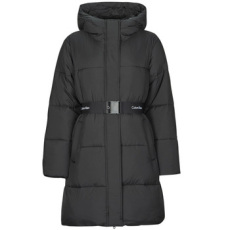 Calvin Klein Jeans Steppelt kabátok LOGO BELT LONG PUFFER Fekete EU M