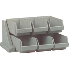 CAMBRO Evőeszköztartó, műanyag, 6 fiók, Cambro, szürke konyhai eszköz