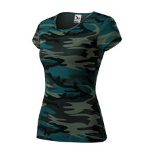 Camo Pure póló női camouflage petrol XL női póló