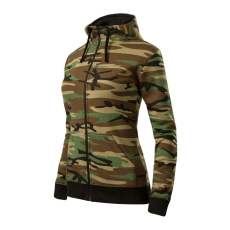  Camo Zipper felső női barna terepszín XS
