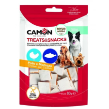 Camon Camon snack kacsás tőkehalas szendvicskockák 80 g jutalomfalat kutyáknak