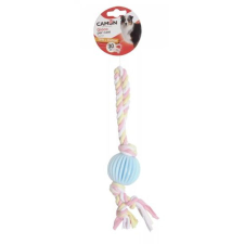 Camon játéklabda TPR 5,5cm + szövetkötél 30cm játék kutyáknak