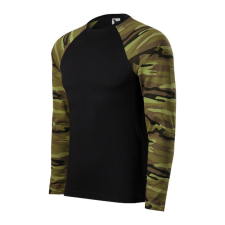 Camouflage LS póló unisex zöld terepszín S férfi pulóver, kardigán