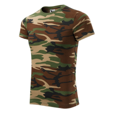 Camouflage póló unisex barna terepszín L férfi póló
